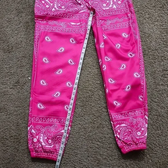 Athletic Hip Hop Pink Jogger Pants XL #4 - Picture 4 of 5